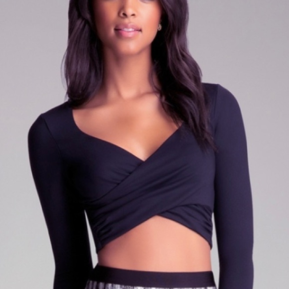 BEBE Wrap Crop Top